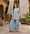 K 1302 By Naisha Chinon Handwork Fancy Co Ord Set 